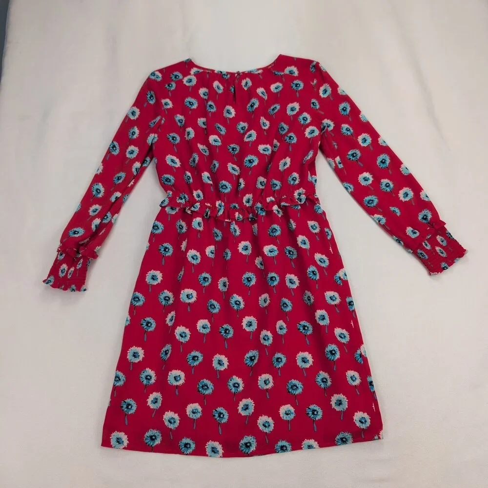J.Crew‎ Floral Long-Sleeve Midi Dress Size 00